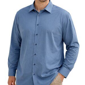 Brooklyn Brigade Men's Blue Long Sleeve Button Up Modern Shirt -XXXL, NWT